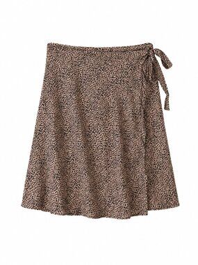 🪩 2/20 Urban Romantics Leopard Print Wrap Skirt Size Large
